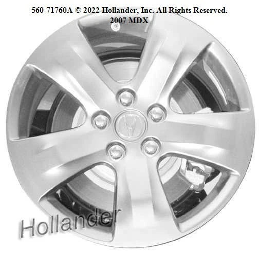 Acura MDX, 2007, 2008, 2009, 18", Factory, OEM, Alloy Rim, No. 71760, #3 - Image 2 of 4