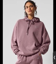 NWT alo Yoga Accolade Hoodie Smokey Quartz Sz XS Limited Ed RARE SOLD OUT UNISEX