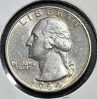 1964 P Washington Quarter AU LOOK! Philadelphia Mint 90% Silver Coin NICE!!!
