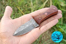 6" DAMASCUS STEEL THROWING BOOT KNIFE SKINNING HUNTING CAMPING SURIVAL EDC 869