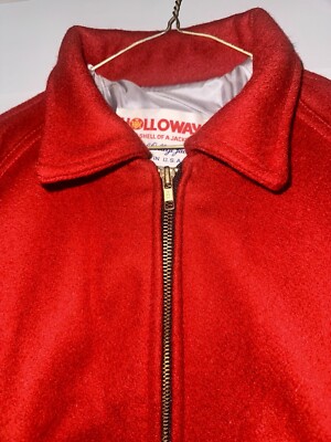 Vintage 1970s Holloway Original College Jacket Wool Red Vintage 1970s Holloway Original College Jacket Wool Red