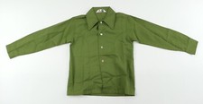 Vtg Retro Original Health Tex Stantoss Kids Boys Size 7 Green Long Sleeve Shirt