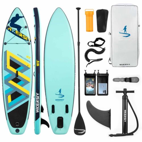 10.6ft Inflatable Stand Up Paddle Board SUP Surfboard w Paddle Pump Carring bag