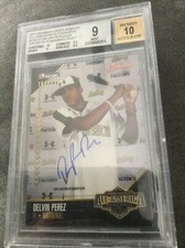 2015 Bowman All-Amr Auto: #13 Delvin Perez Ist Bowman Draft /225 BGS 9 AUTO 10