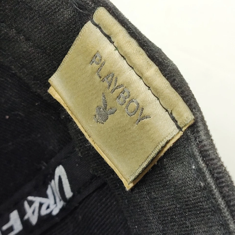 Vtg Playboy Rabbit Head Bunny Baseball Logo Hat Cap Black 90s Vintage Dad Hat - Image 3 of 4