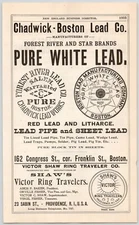 1902 Chadwick-Boston Lead Co Pure White Lead Sheet Lead Providence RI Print Ad