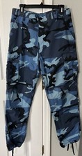 Men  s Camouflage Blue Jogger Cargo Pants Adjustable Waist Size M