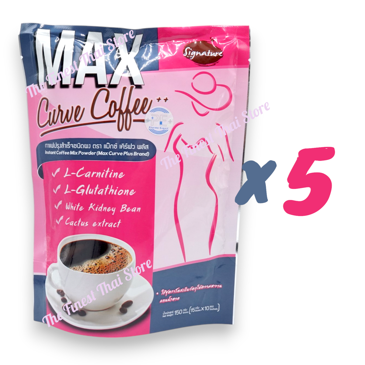 Max Curve Coffee Sugar Free Weight Management 5 Packs (10 Sachets / Pack)