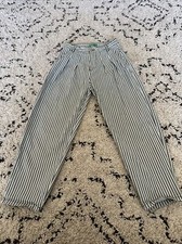 Vintage United Colors of Benetton Casual Olive Stripe sz 27 Pants