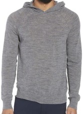 Vince Men  s Long Sleeve Pullover Hoodie Size XL Color Gray Smoke 