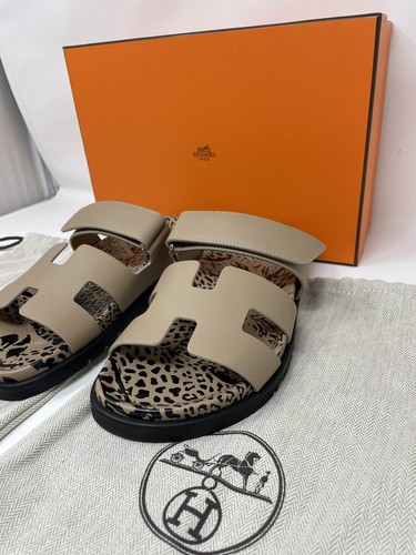 Heremes Chypre Smooth Calfskin Leopard Techno Sandal 38 NIB - Picture 8 of 17