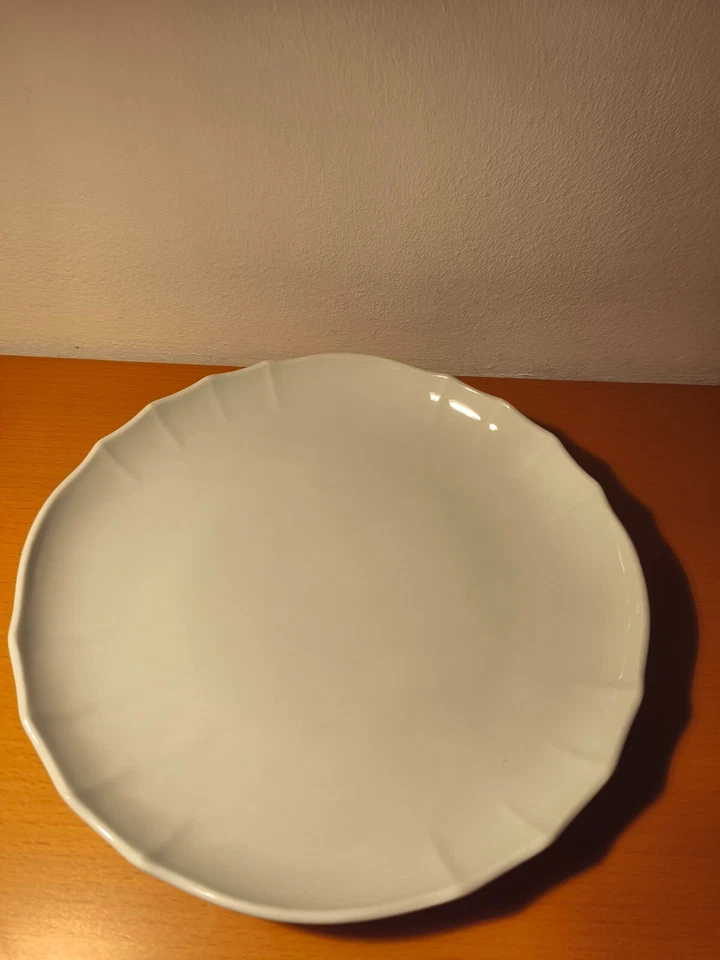Meissner Tortenplatte, Obstteller, 27 cm Durchmesser, zeitlos weiß, unbeschädigt - Bild 2 von 4