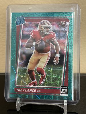 2021 Panini Donruss Optic TREY LANCE Green Velocity Prizm Rated Rookie SF 49ers