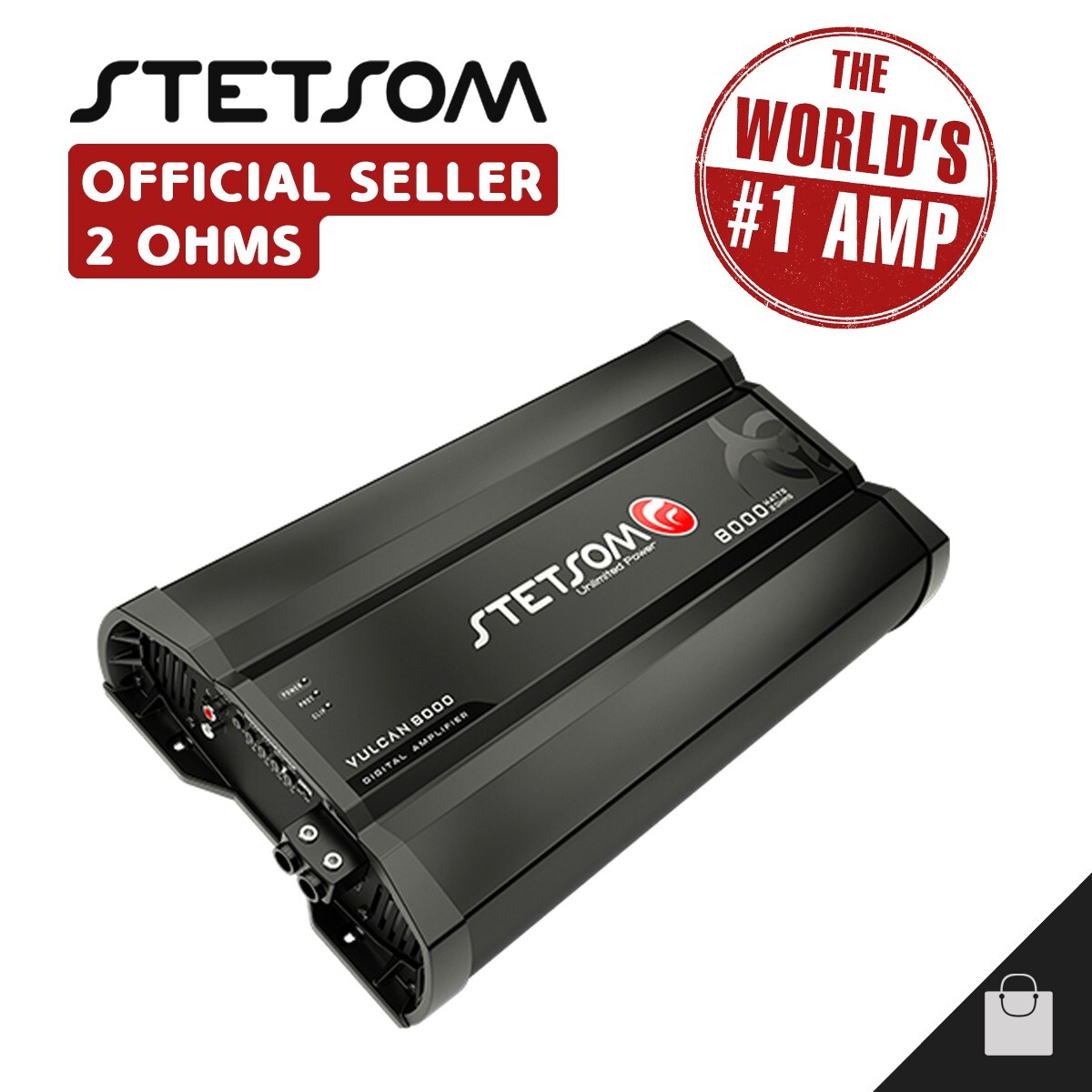 Stetsom Vulcan 8000 2 Ohms Amplifier 8K Watts Amp Bass Voice - 3-5