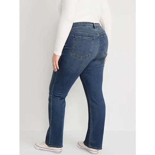 Old Navy kurvig extra hoch tailliert Button-Fly Kicker Stiefel geschnittene Jeans 28 - Bild 2 von 2
