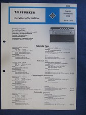 Telefunken  banjo automatic 205 Service-Information*