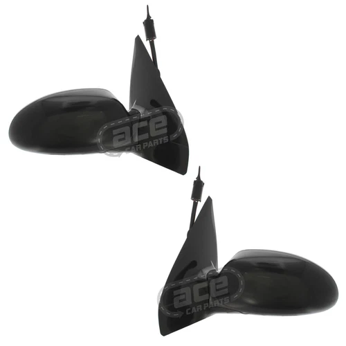 Cable Control Wing Door Mirrors Ford Focus Mk1 1998-2005 With Black Covers Pair