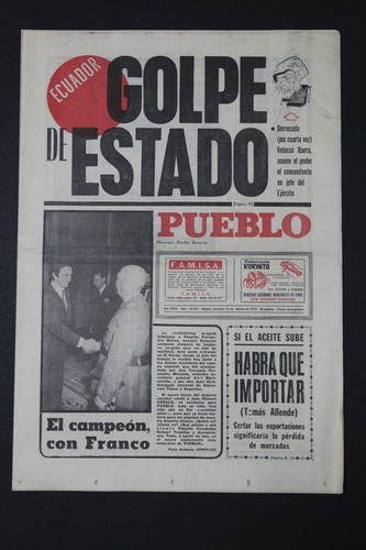 Antiguo Periodico PUEBLO, publicacion 16 Febrero 1972  Perfectamente conservado - 第 1/4 張圖片