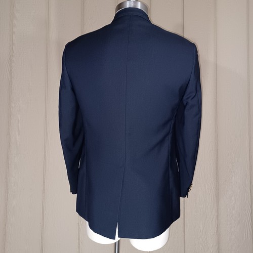 Jaymar Blazer Mens 40R Blue Suit Jacket Sport Coat interview Metal Buttons VTG - Picture 3 of 12