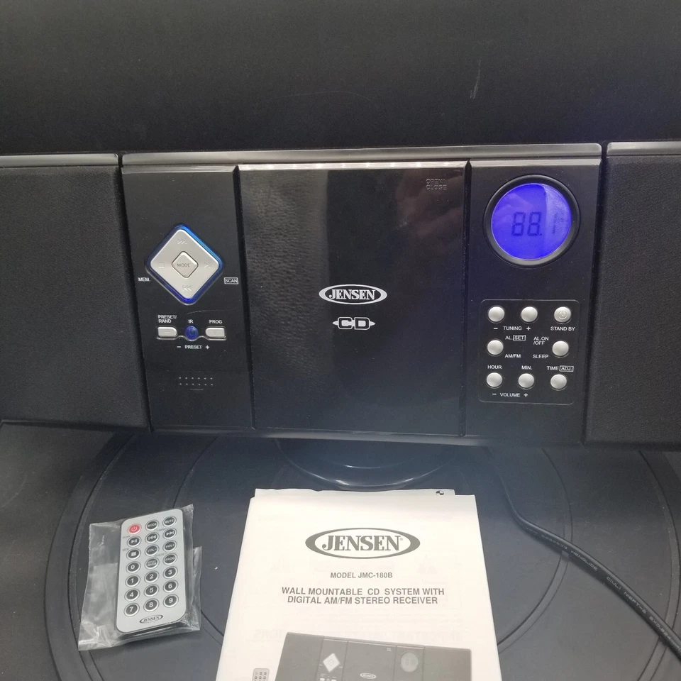 Jensen Wall Mountable CD System JMC-180B AM/FM Stereo with Remote Control - Image 2 of 4