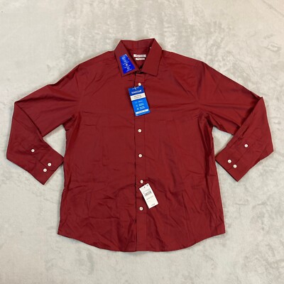 Haggar Men's Classic Fit Premium Comfort Button Down Shirt 16-161/2 (32/33) Red | eBay Haggar Men's Classic Fit Premium Comfort Button Down Shirt 16-161/2 (32/33) Red | eBay