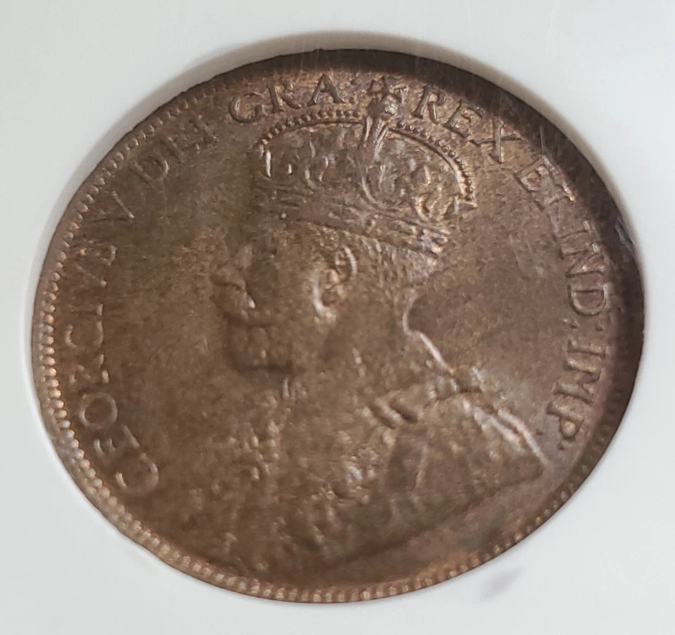 1917 CANADA 1 CENT - LARGE ONE CENT - NGC CERTIFIED MS65 - KING GEORGE V PENNY - Image 4 of 4