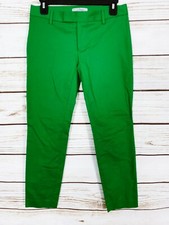 Riley Slim Cropped Womens Pants Size 00 Green Stretch Skinny Legs