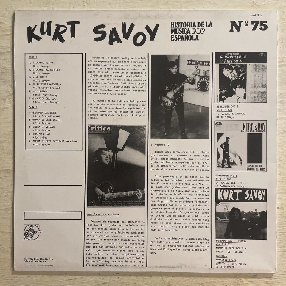 Kurt Savoy Vol. 3 LP Alligator No. 75 Latin Garage Rock EX!!! - Image 4 of 4