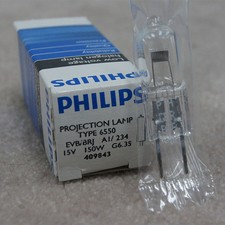 PHILIPS Projector Lamp TYPE 6550 EVB/BRJ 15V150W G6.35 Microscope Halogen Lamp