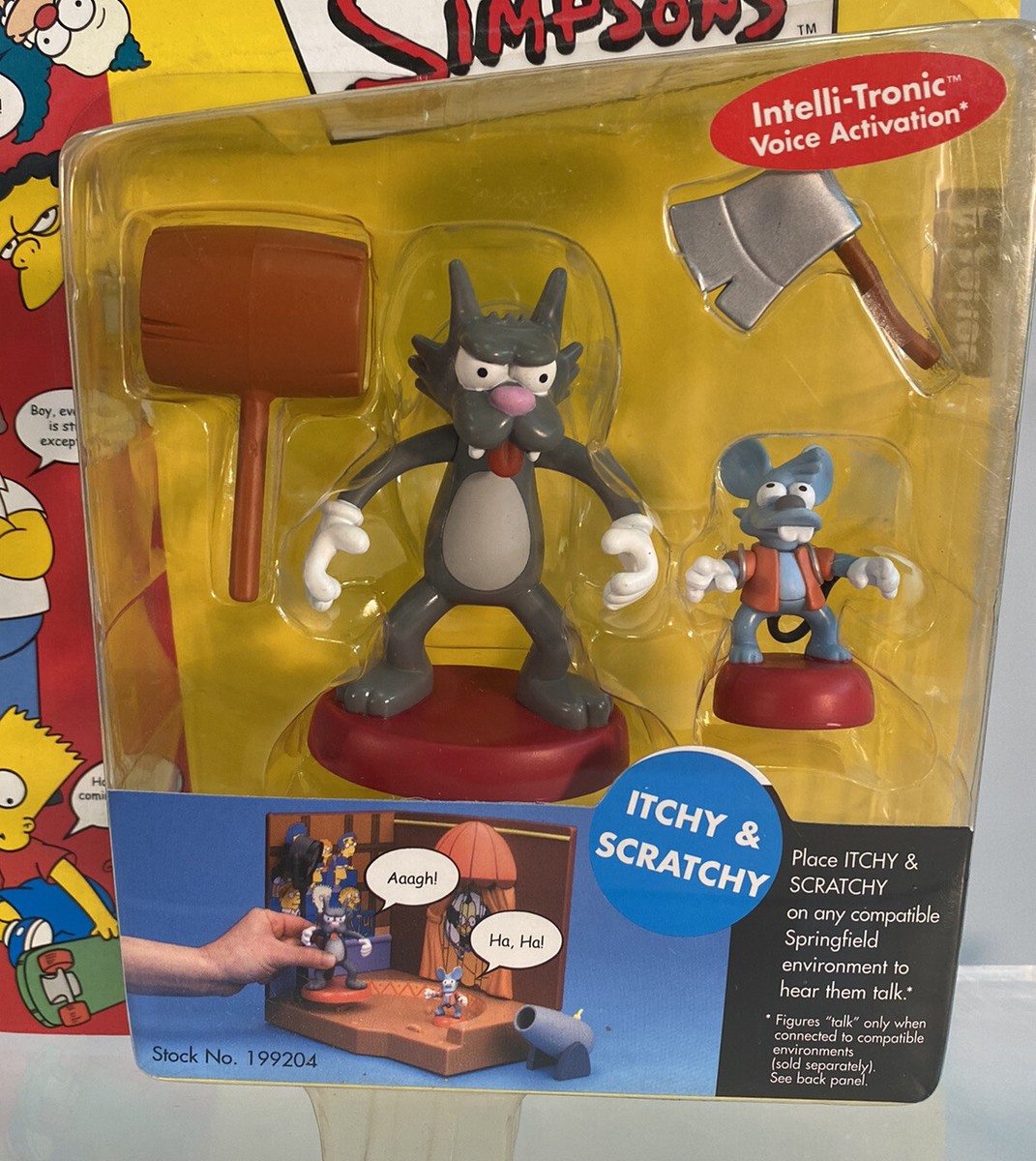 World Of Springfield Simpsons Itchy & Scratchy Figure Set Cat