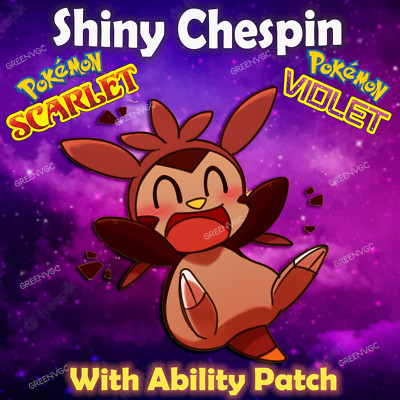 Shiny Chespin or Chespin Egg 6iv HA | Pokemon Scarlet and Violet