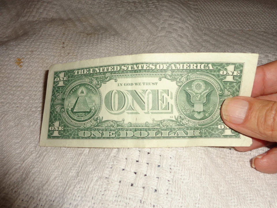 trinary note 1 dollar bill F44322232G - Image 2 of 2