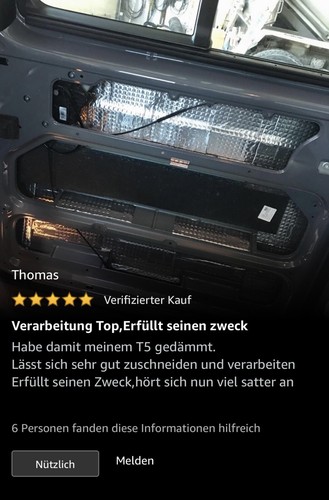 200cm Alubutyl Dämmmatte Anti Dröhn Matte DSM Bitumen-Ersatz PKW KFZ Haushalt - Bild 6 von 12