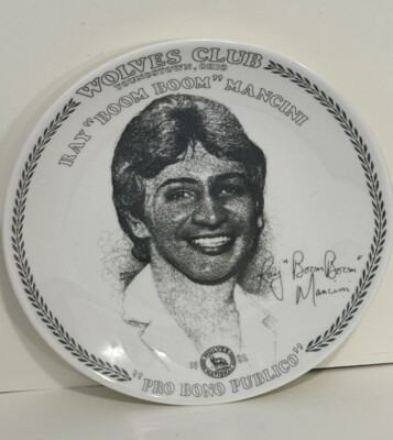 1982 Wolves Club Youngstown Ohio Ray Boom Boom Mancini Plate 8 