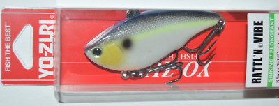 yo zuri rattl'n vibe sinking 2 1/2'' 5/8oz r1160-ssh sexy shad bass rattle trap