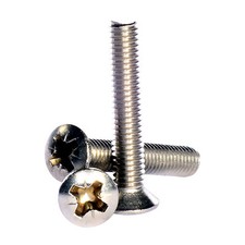 Image of M3 ( 3mm ) A2 Stainless Steel Pozi Raised Countersunk Machine Screws DIN 966