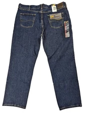 NEW Lee Denim Dad Jeans Men 42x30 Straight Leg Relaxed Fit Tomas Dark Wash 