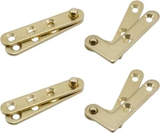 T Tulead Pivot Hinge Door Hinges Cabinet Rotating Gold 