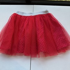 Disney Minnie Girls L 10/12 Pink Polka Dot Shiney Skirt