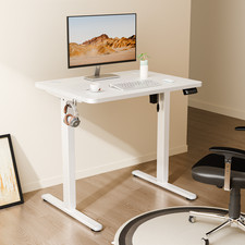 Ergomaker Electric Standing Desk Adjustable Sit Stand Gaming Desk 80cm White — image 2