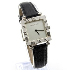 Tiffany & Co Atlas Square Sterling Silver 25mm L3640 Quartz Wristwatch #WB4557-4