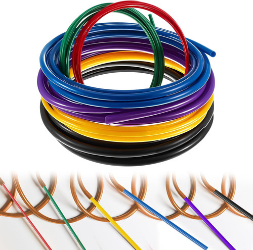6 Pcs 4M Conditioning Copper Tubing Pipe Extension 13 Ft, 1/4" 1/2" 5/8" 3/8" 3/