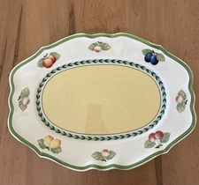 Villeroy & Boch French Garden Fleurence 17" Oval Serving Platter Fruit Germany