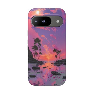 Phone Ink   Tropical Pink Purple Sunset Beach   Case for iPhone, Galaxy, Pixel