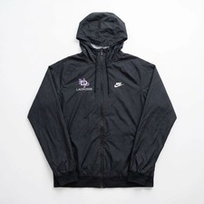 Nike Lacrosse Lightweight Windbreaker Jacke Herren L Schwarz Vintage Sportswear