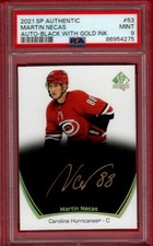2021-22 SP AUTHENTIC MARTIN NECAS LIMITED AUTO BLACK GOLD INK #53 RARE PSA 9