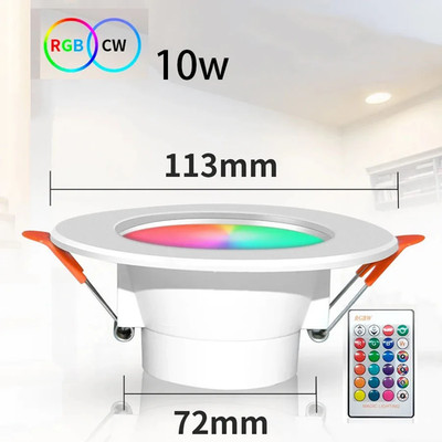Tuya Bluetooth Smart Ceiling Lamp Indoor round Recessed Spot LED APP Control 10W