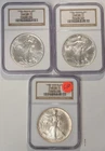 1993 1994 1995 American Silver Eagle NGC MS69 Lot - Lot of 3 - A110