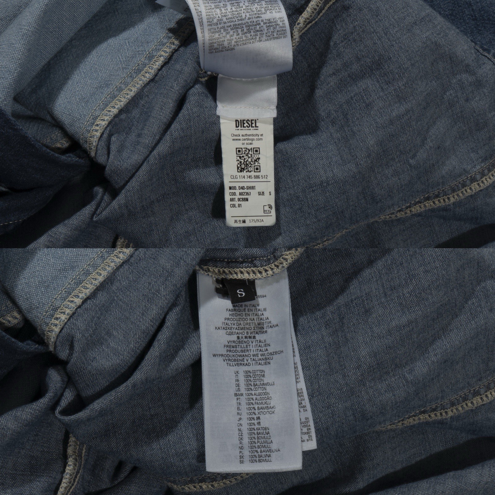 Diesel Jeans Reedition Patchwork Denim Button Dow… - image 4