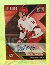 Scott Morrow RC 2024-25 Allure Hockey #146 RED RAINBOW AUTO Carolina Hurricanes